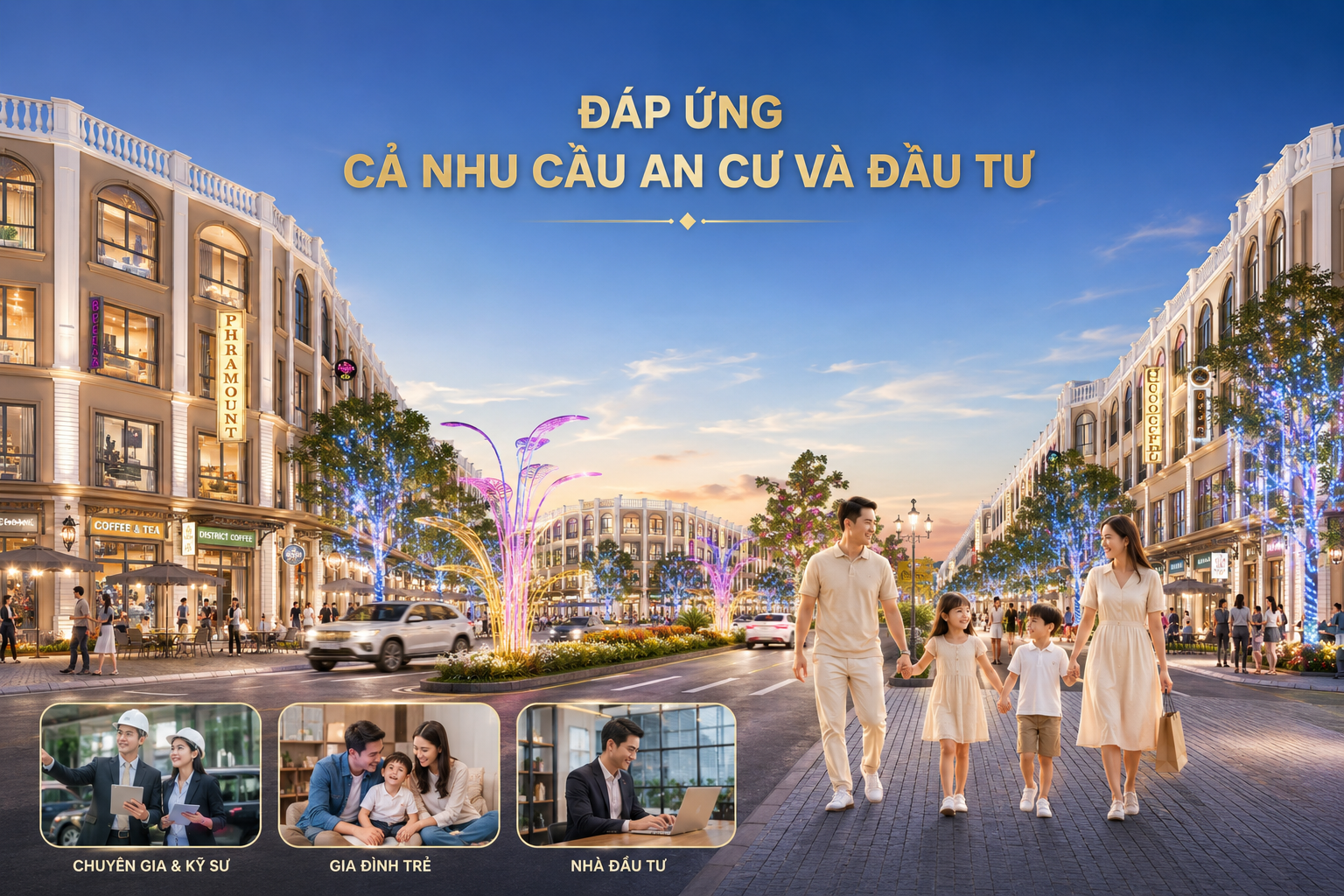 Khu đô thị hiện đại còn đáp ứng cả nhu cầu an cư và đầu tư
