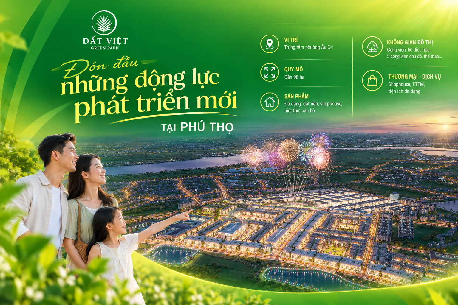 Đất Việt Green Park hưởng lợi từ xu hướng đô thị hóa tại Phú Thọ
