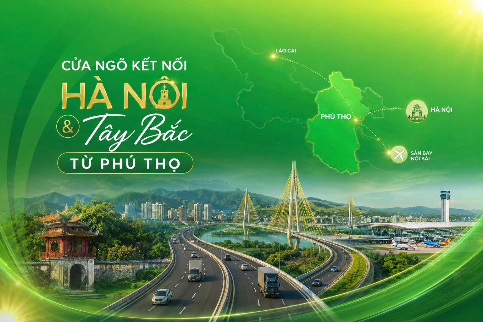 Phú Thọ giữ vai trò cửa ngõ kết nối Hà Nội với Tây Bắc
