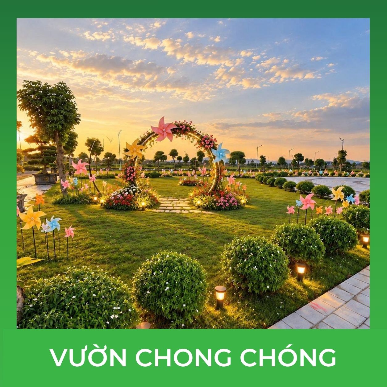 Vườn chong chóng đầy màu sắc